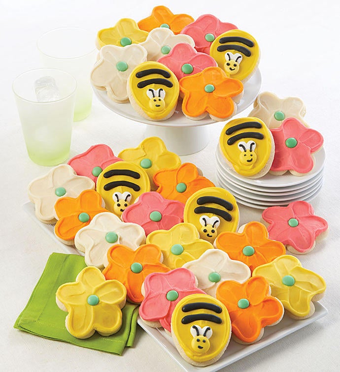 Buttercream Frosted Spring Cut out Cookies