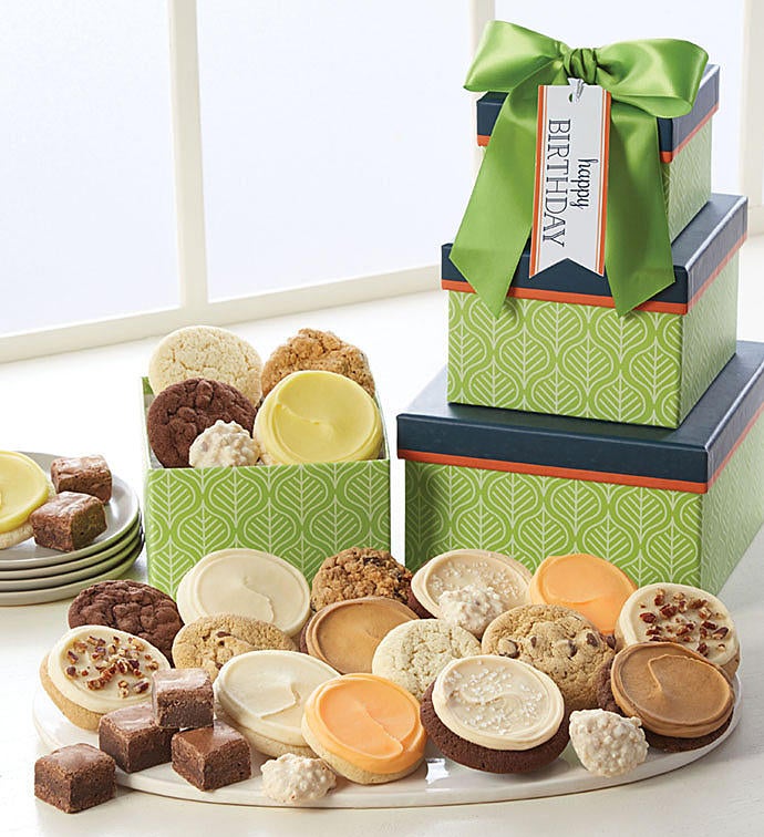 Happy Birthday Botanical 3 Box Gift Tower