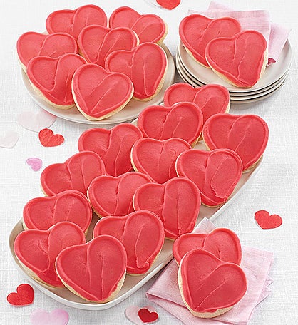 Buttercream Frosted Heart Cookies
