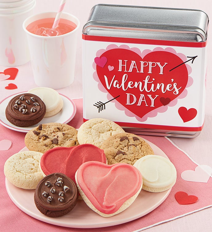 Happy Valentines Day Cookie Tin