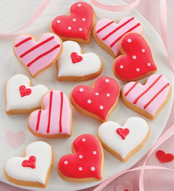 Mini Valentines Day Crunchy Sugar Cookies