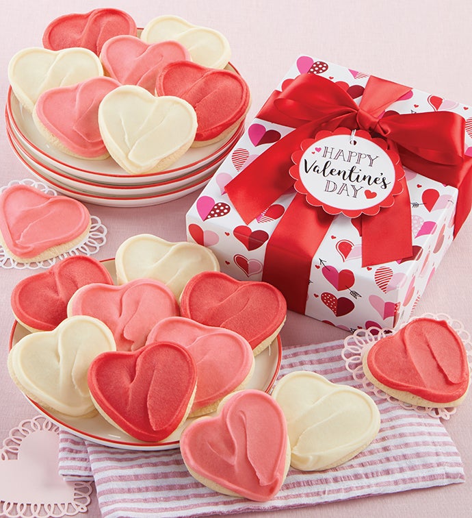 Buttercream Frosted Valentine Cookie Gift Boxes