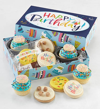 Buttercream-Frosted Birthday Cupcakes & Cookies