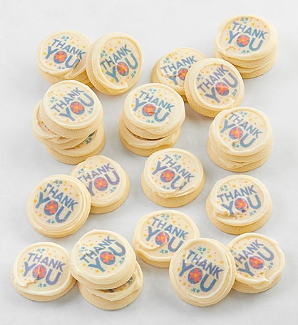 Premier Buttercream-Frosted Thank You Sugar Cookies