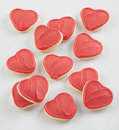 Red Buttercream-Frosted Heart-Shaped Sugar Cookie Flavor Box