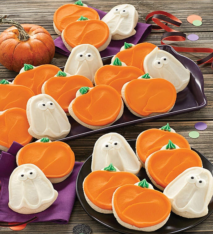 Buttercream Frosted Ghost and Pumpkin Cut Outs