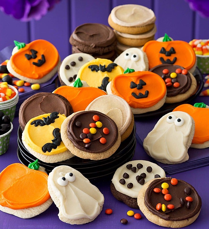 Buttercream Frosted Halloween Cookies