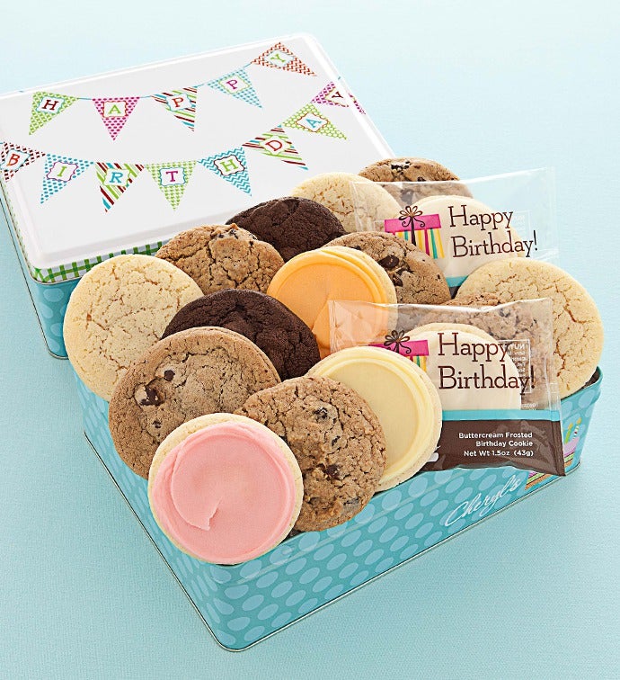Happy Birthday Tin 16 Assorted Cookies