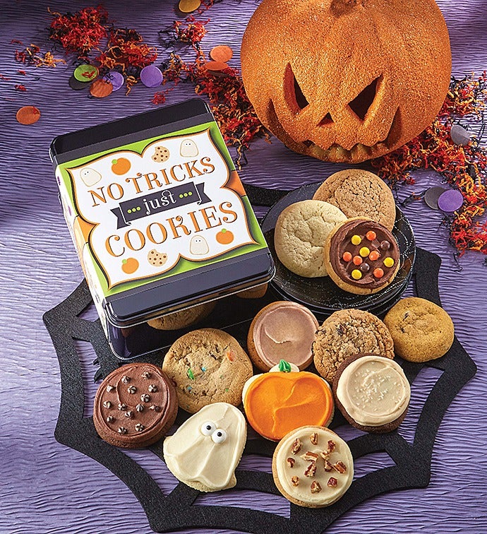 Create Your Own   No Tricks Just Cookies Halloween Gift Tin