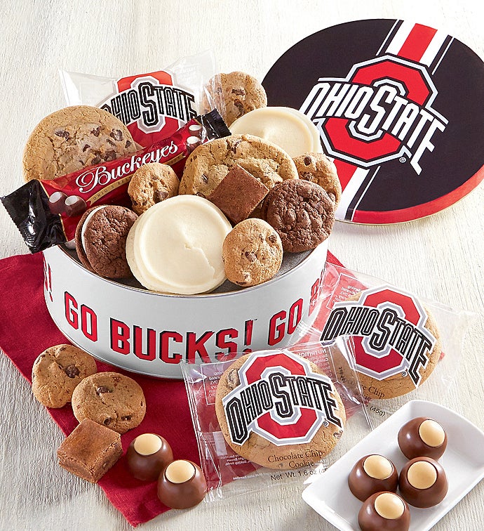 The Ohio State University Cookies and Buckeyes Gift Tin