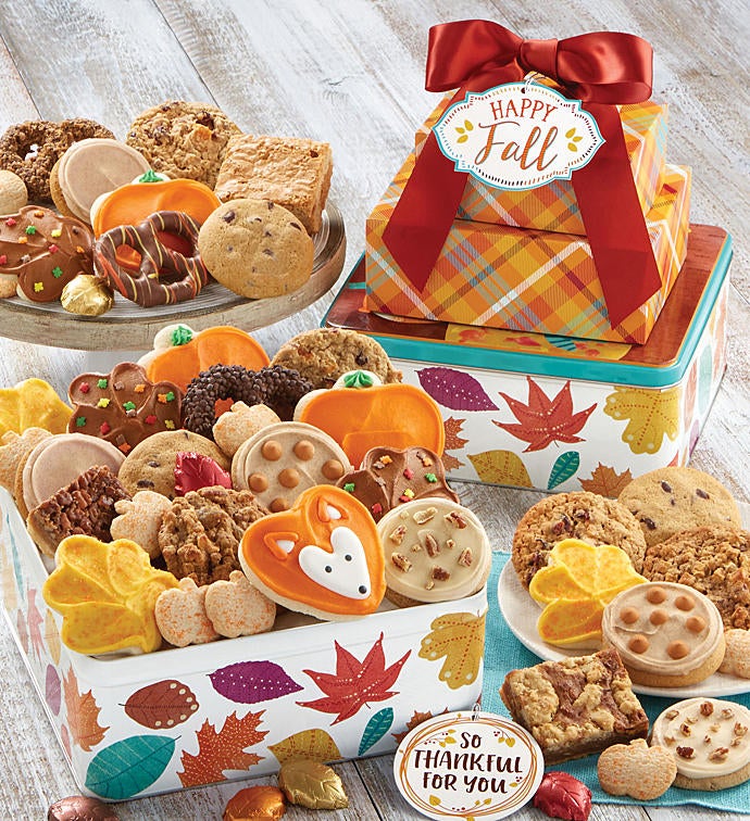Happy Fall Gift Tin Tower