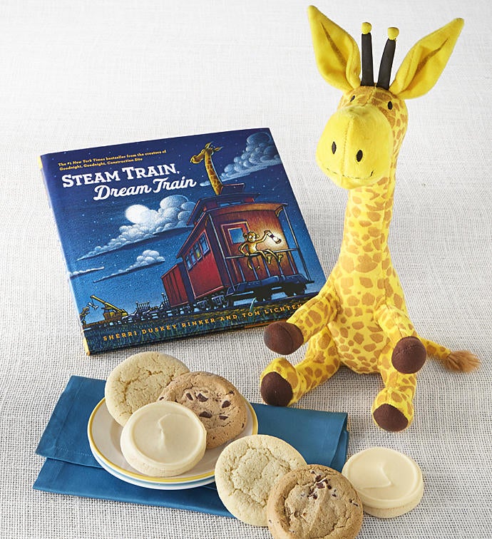 Steam Train Dream Train Book and Plush Cookie Gift