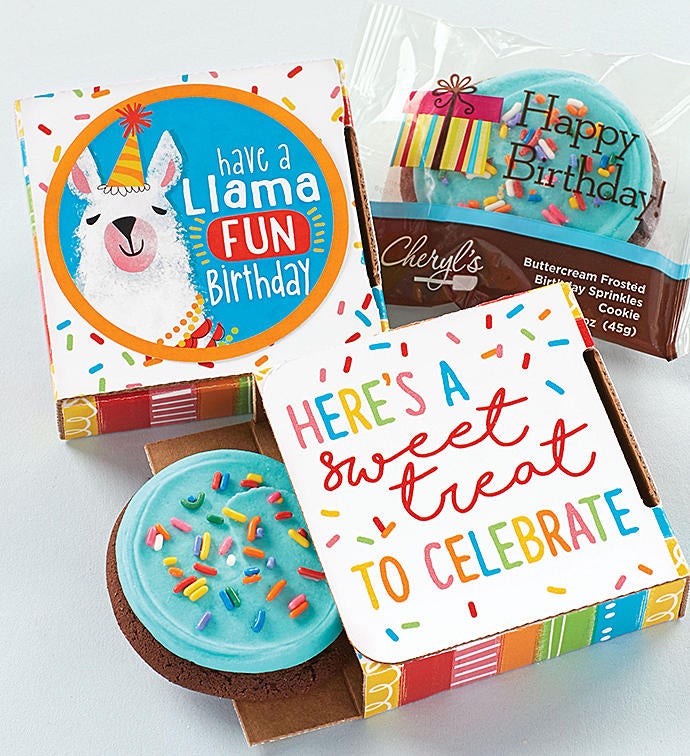 Have a Llama Fun Birthday Cookie Card