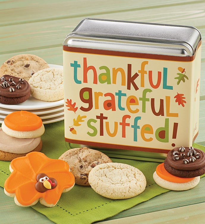 Thankful, Grateful, and Stuffed Gift Tin