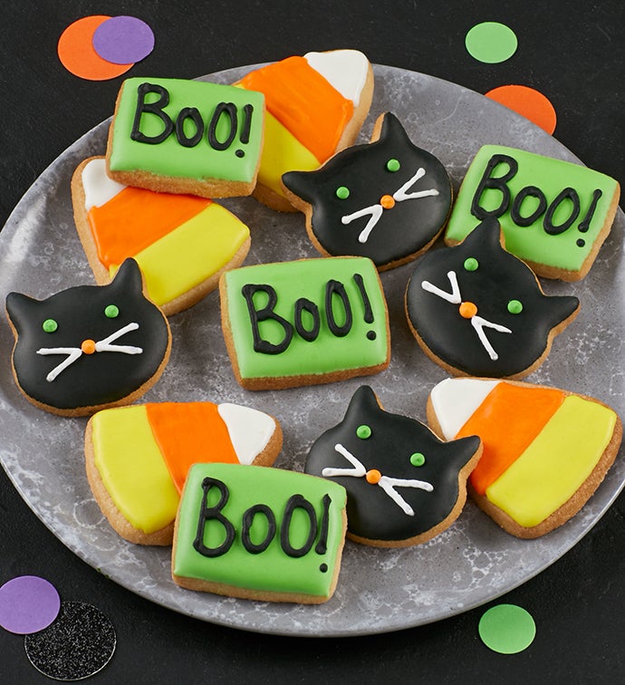 Mini Halloween Crunchy Sugar Cookies