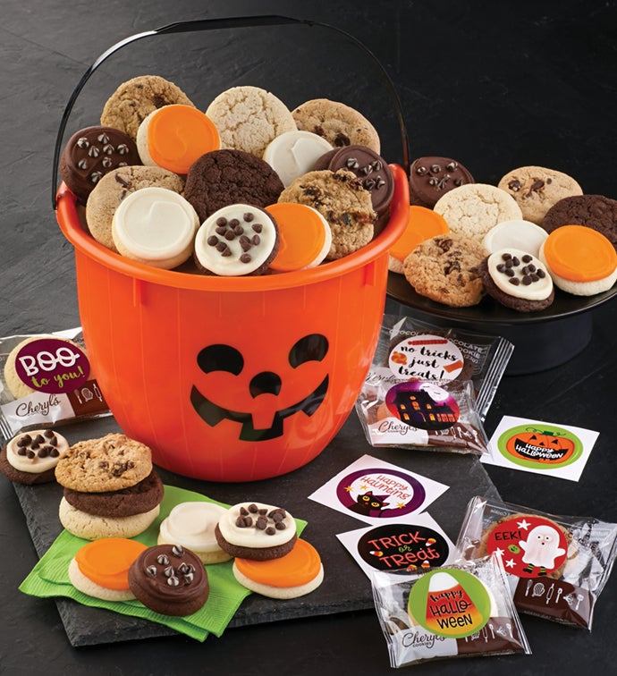 Jack O Lantern Cookie  and Sticker Pail