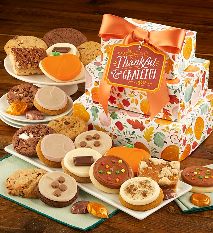 Thankful and Grateful Fall Gift Tower