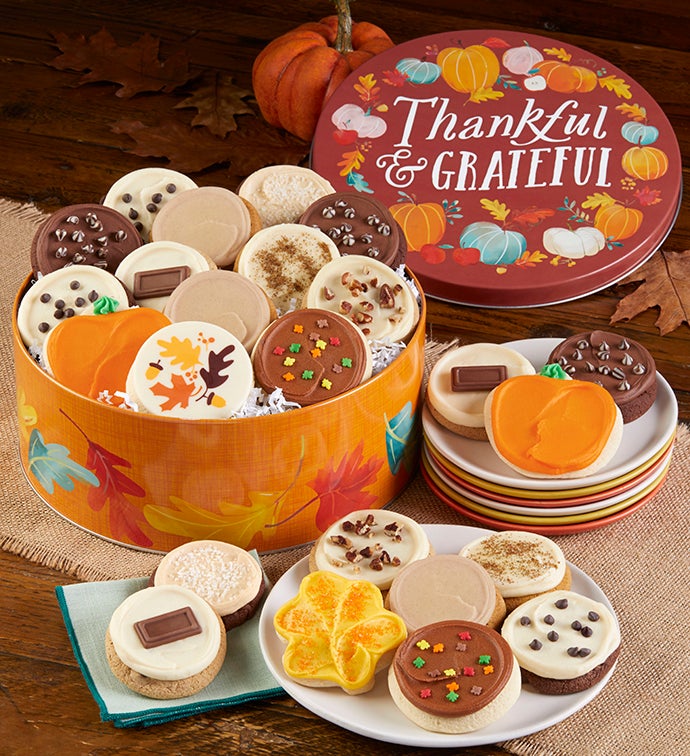 Thankful and Grateful Gift Tin Frosted Assortment