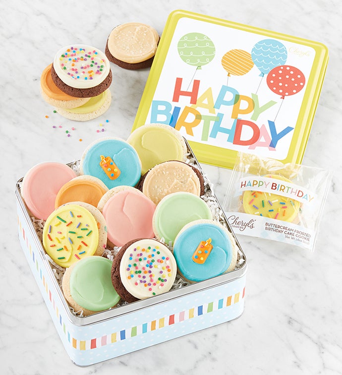 Musical Birthday Gift Tin Cookie Assortment