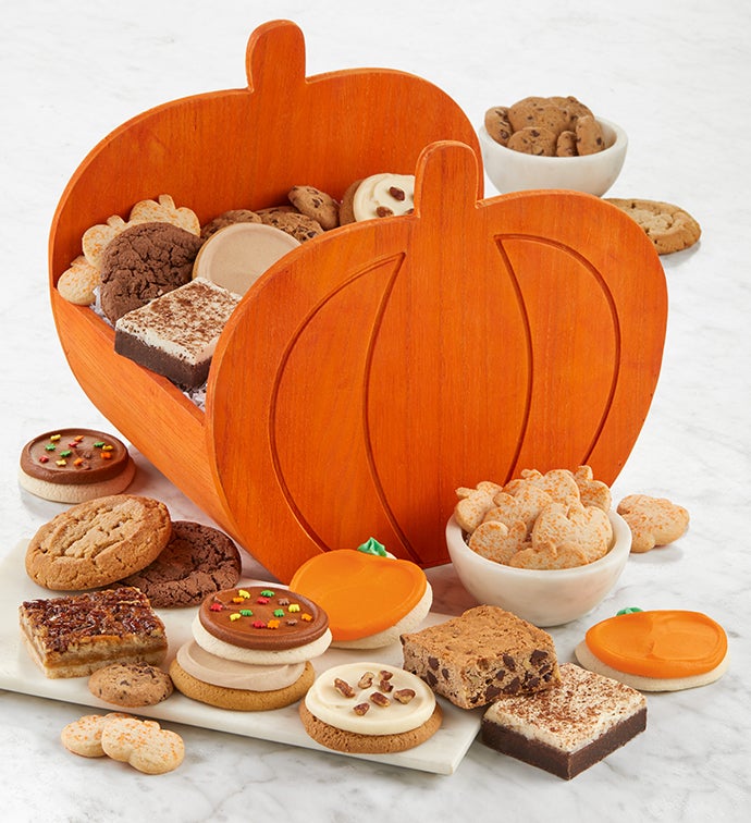 Wooden Pumpkin Treats Crate