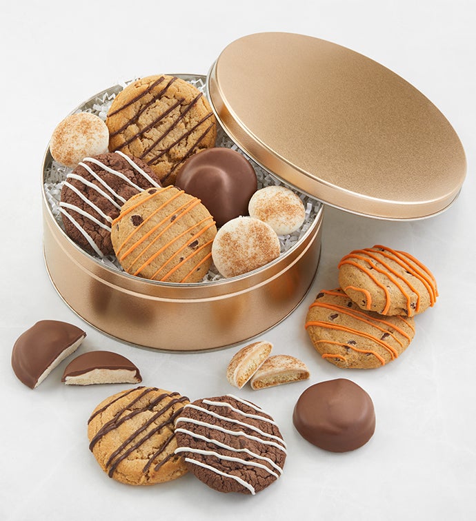 Fall Chocolate & Confection Covered Cookie Gift Tin