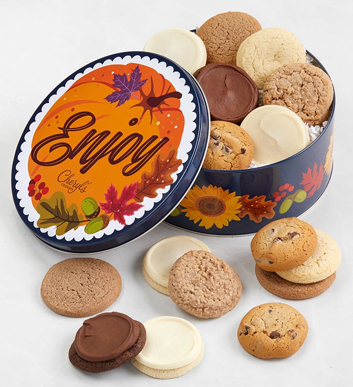 Fall Gift Tin - Sugar-Free Cookies