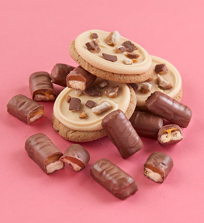 Caramel Buttercream-Frosted Shortbread Cookies made with TWIX® Flavor Box