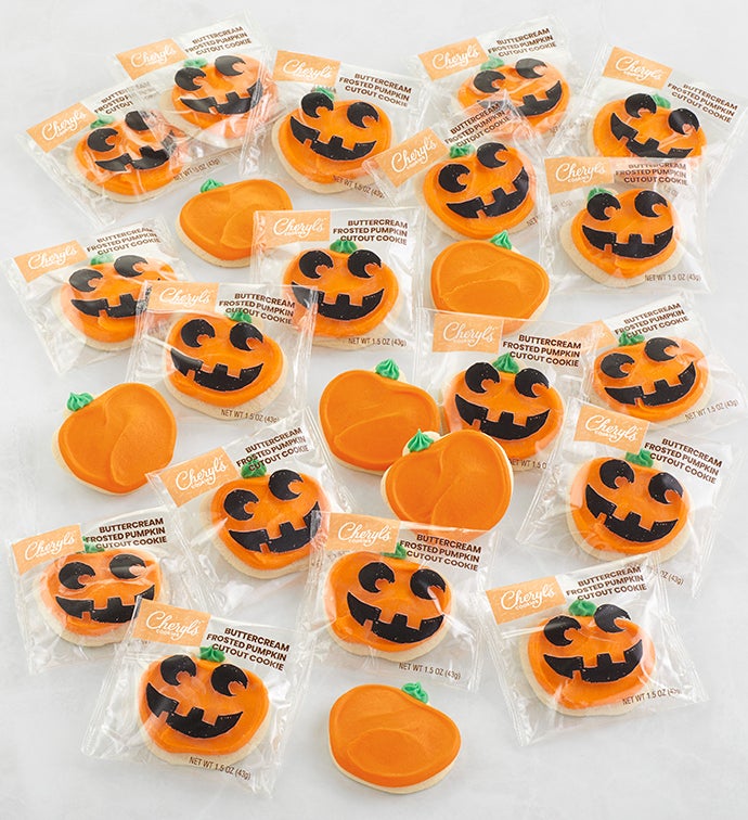 Jack o' Lantern Buttercream Frosted Sugar Cookies