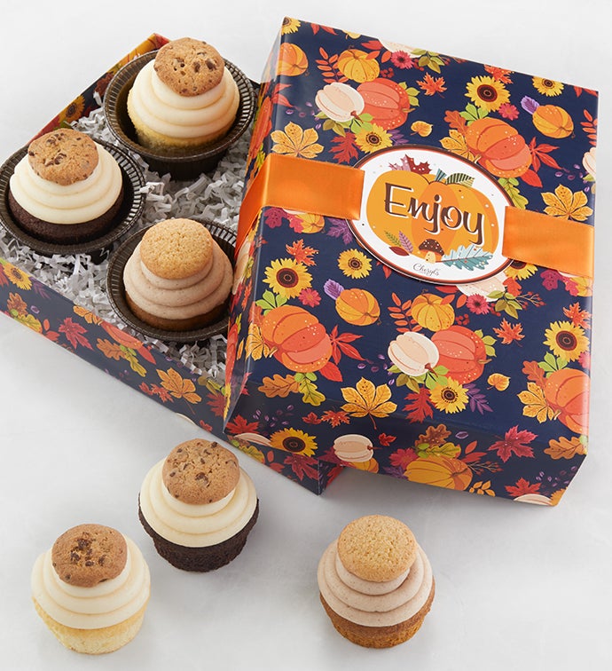 Buttercream Frosted Assorted Fall Cupcakes   6 cupcakes