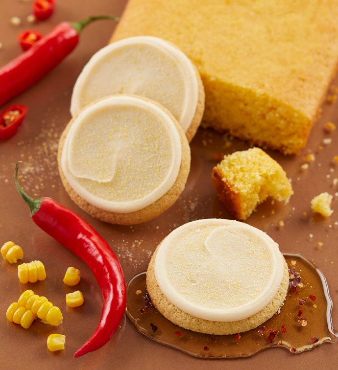 Cornbread with Hot Honey Buttercream-Frosted Cookie Flavor Box