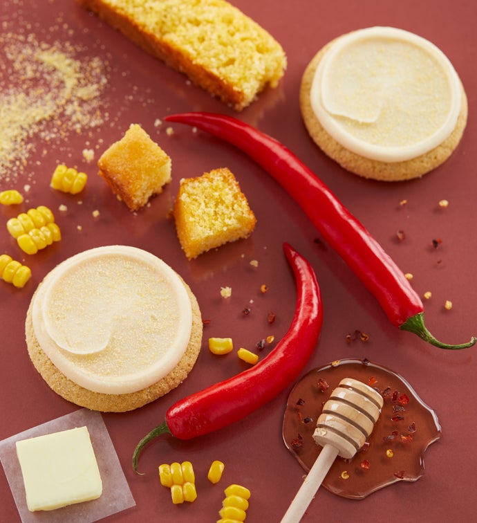 Cornbread with Hot Honey Buttercream-Frosted Cookie Flavor Box