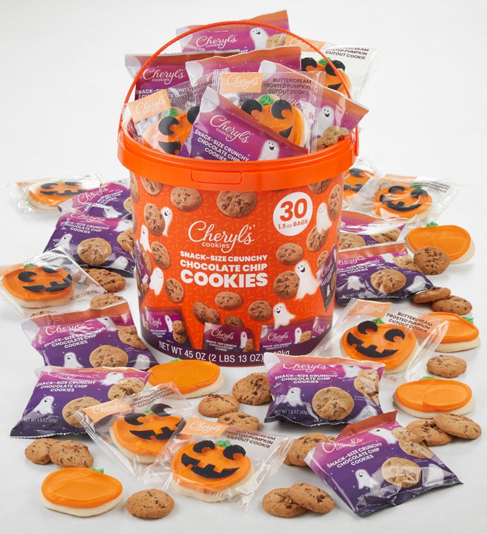 Trick or Treat Cookie Tub   36 Cutouts Plus Crunchy Minis