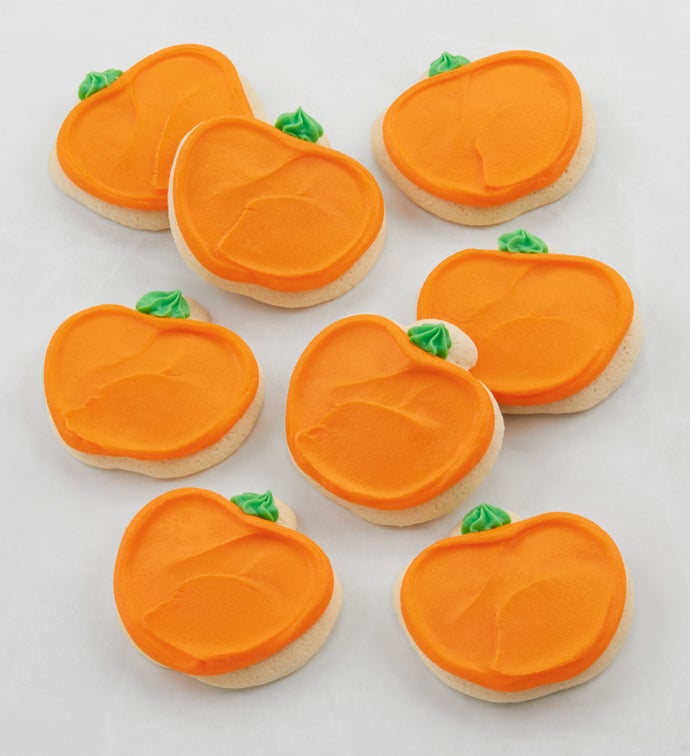 Buttercream-Frosted Pumpkin Cutout Cookies - 8 Count