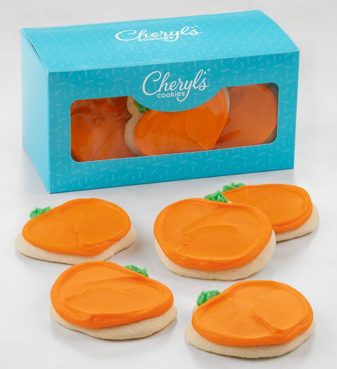 Buttercream Frosted Pumpkin Cutout Cookies   8 Count