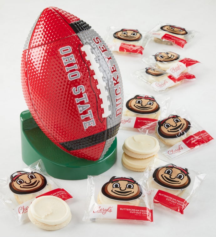 OSU Football Cookie Jar with Cookies