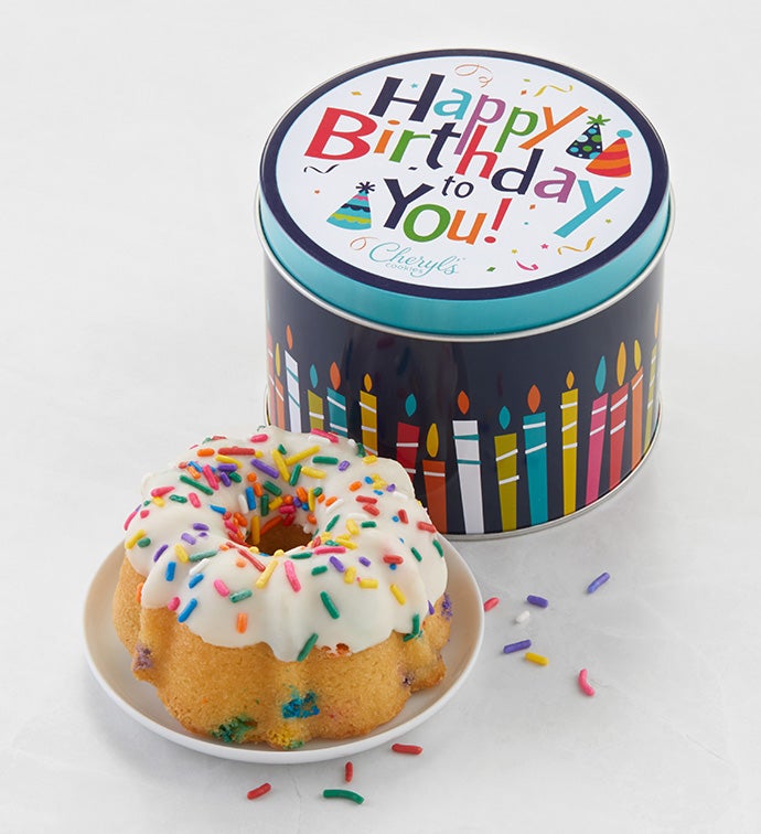 Birthday Mini Confetti Cake & Gift Tin