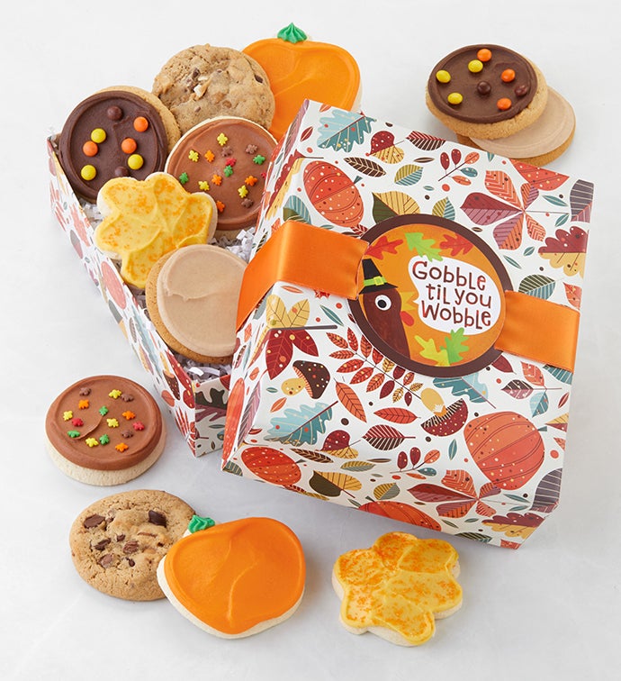 Gobble 'Til You Wobble Cookie Gift Box   12 Cookies