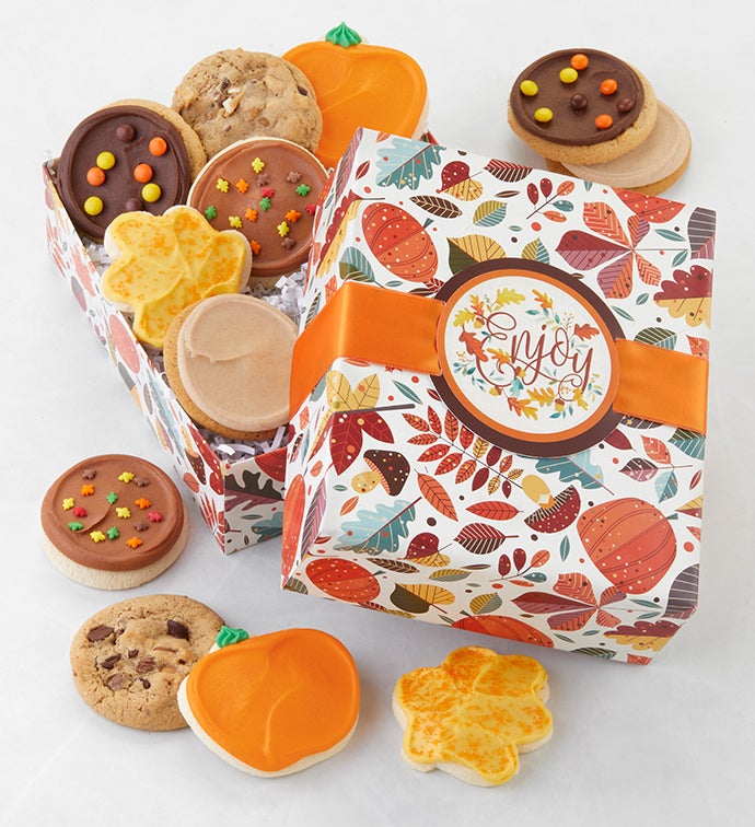 Fall Enjoy Cookie Gift Box   12 Cookies