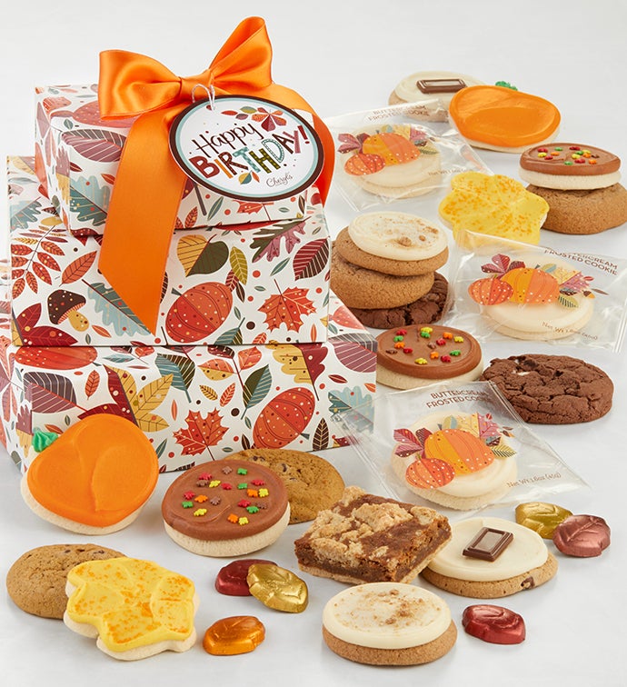 Fall Gift Tower   Happy Birthday