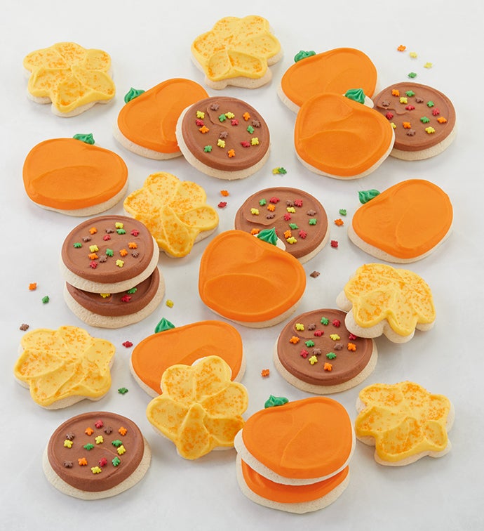 Buttercream Frosted Fall Sugar Cookies
