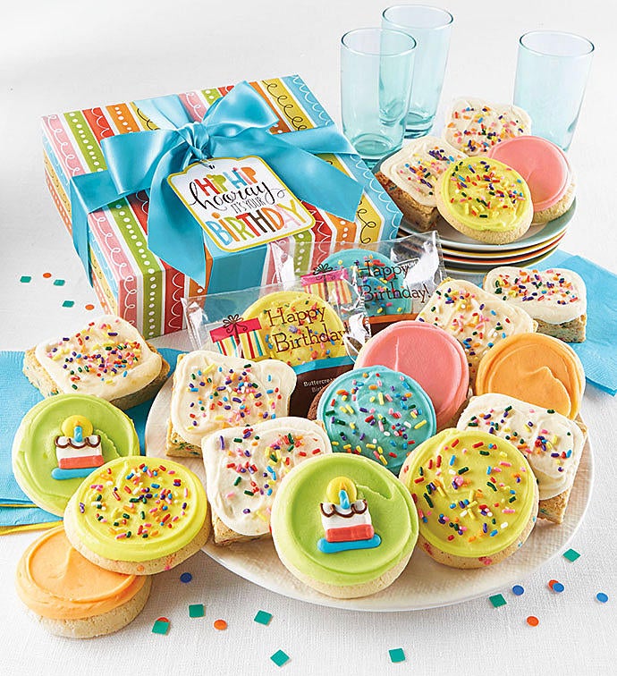 Buttercream Frosted Birthday Cookies & Brownies