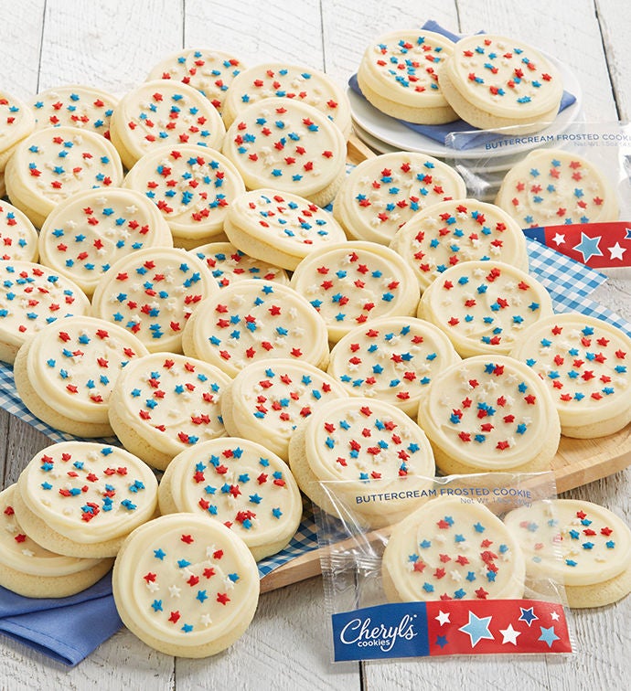 Red, White and Blue Sprinkle Cookie Box