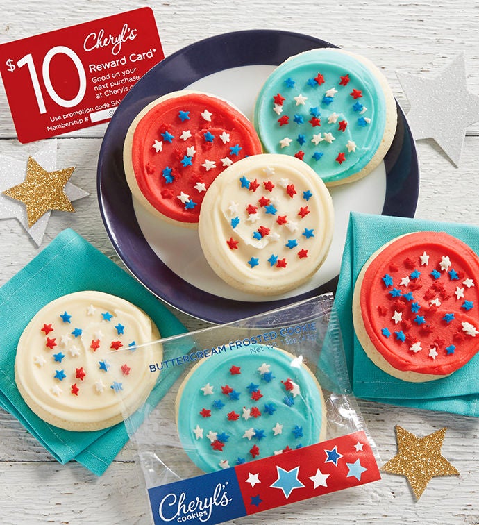 Red White and Blue Cookie Sampler