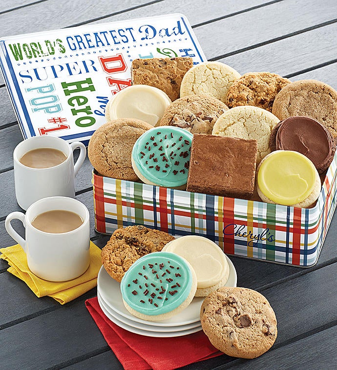 Father&#39;s Day Cookie and Brownie Gift Tin