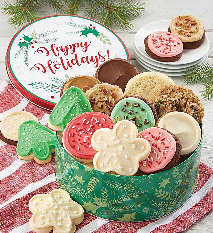 Happy Holidays Tin Create Your Own Cookie Assortment
