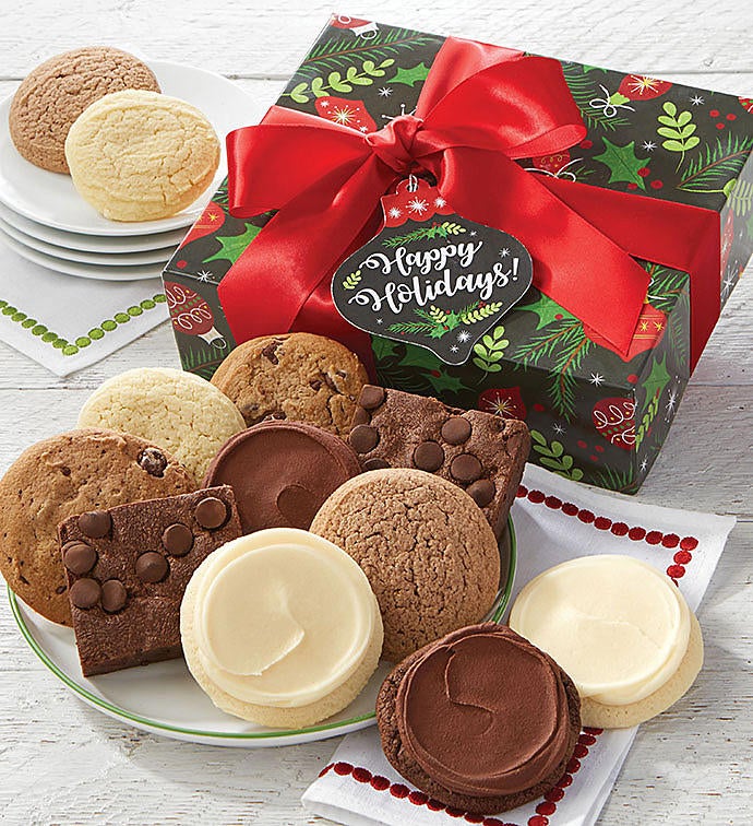 Sugar Free Happy Holidays Cookie & Brownie Gift Box