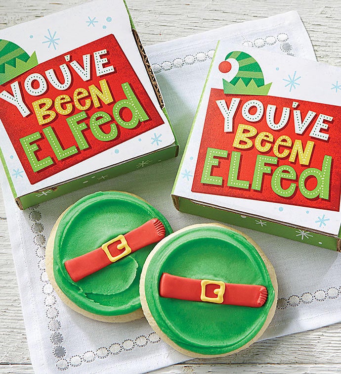 You&#39;ve Been Elfed Cookie Card