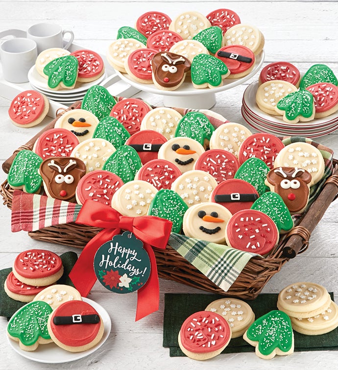 Buttercream Frosted Holiday Cookie Basket