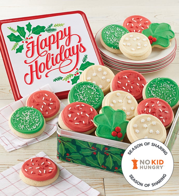 Happy Holidays Gift Tin – Holiday Cut Outs
