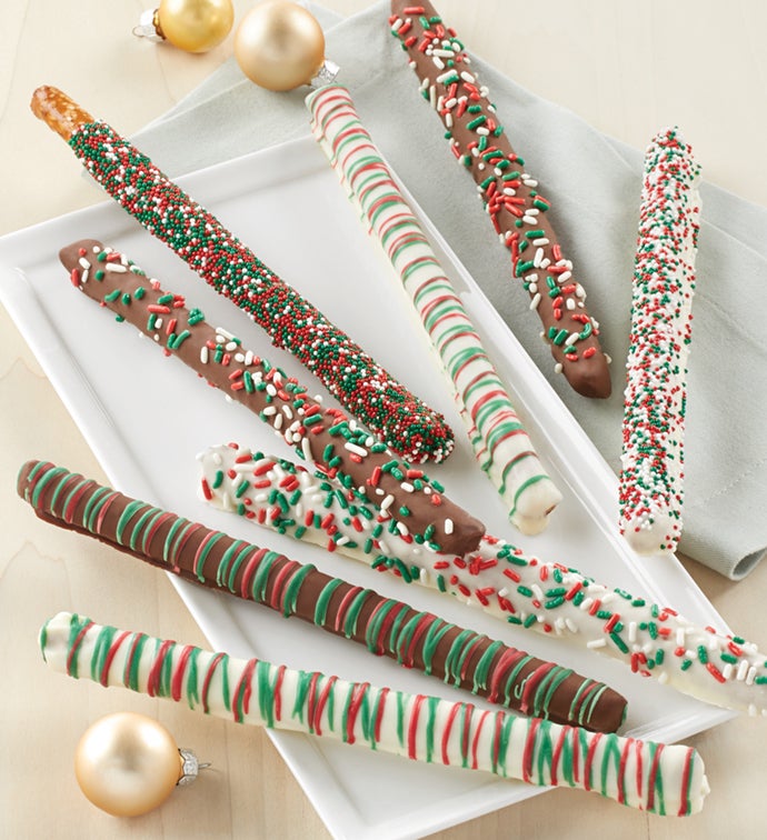 Holiday Candy Pretzel Rods